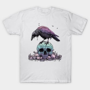 crow and skull T-Shirt